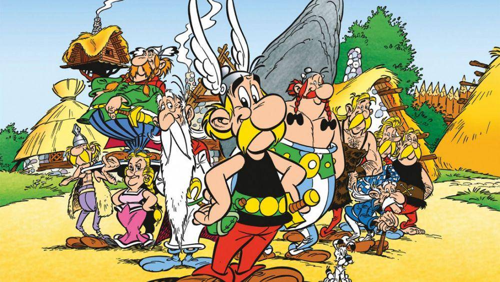 potret para tokoh utama dan sejumlah karakter lainnya dalam komik Petualangan Asterix (wallpapersafari.com)