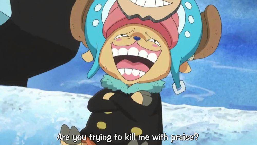 Franky bertukar tubuh dengan Chopper. (dok. Toei Animation/One Piece)