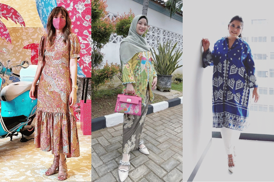 9 Outfit Kondangan dengan Kain Tradisional ala Istri Pejabat, Manis!