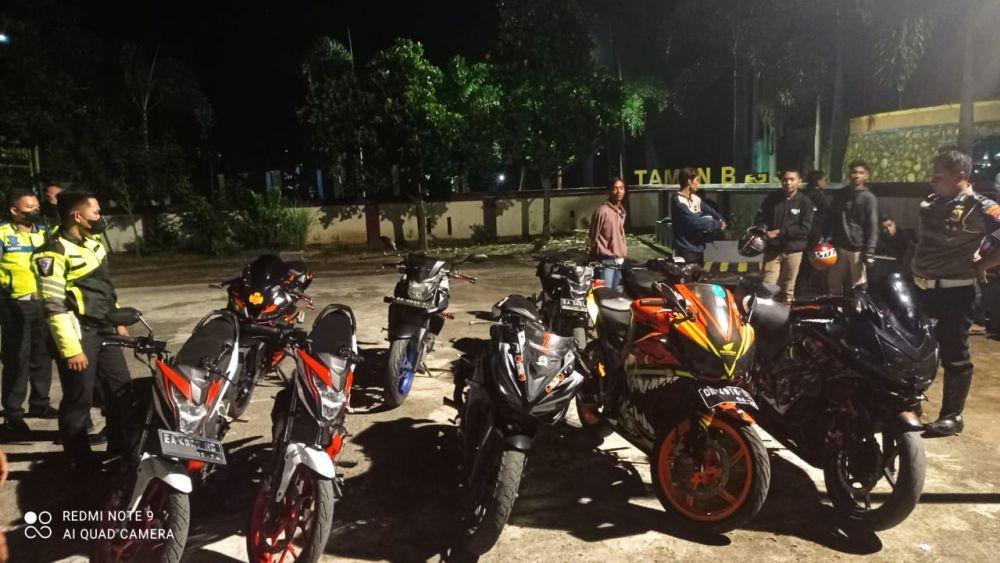 Sejumlah Motor dengan Knalpot Racing Diamankan saat Malam Tahun Baru