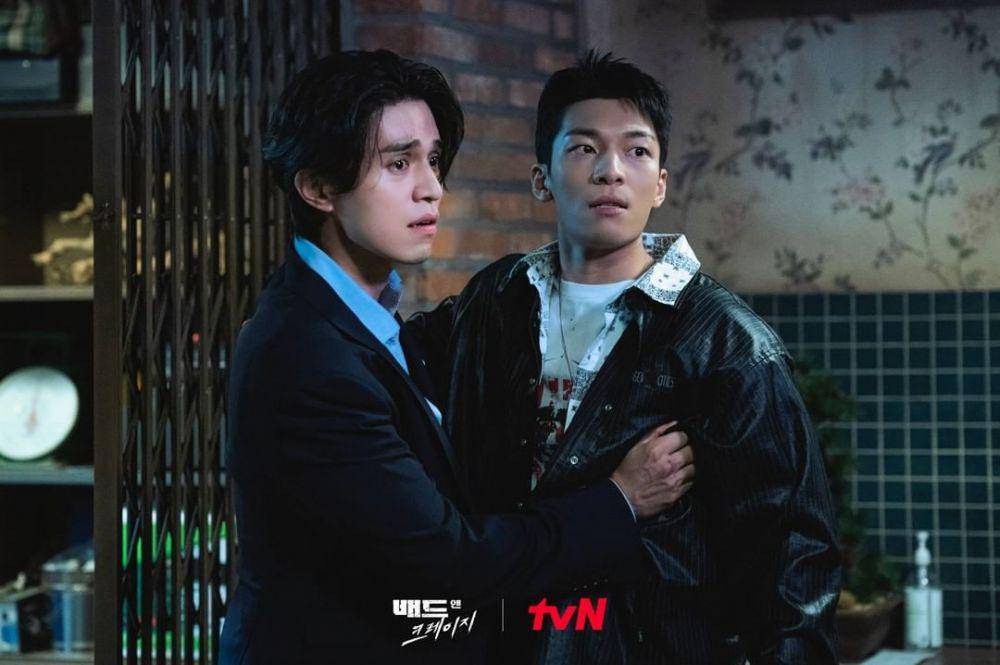 Lee Dong Wook dan Wi Ha Joon di Bad and Crazy (instagram.com/tvn_drama)