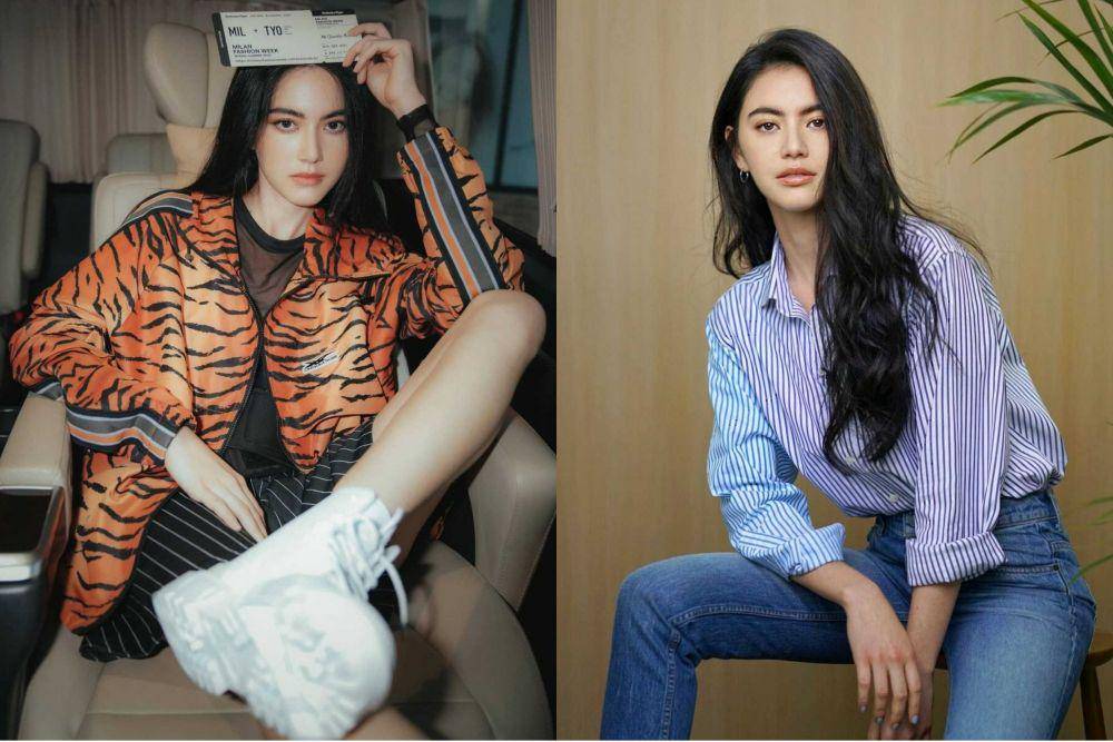 outfit bermotif ala Mai Davika (instagram.com/davikah)