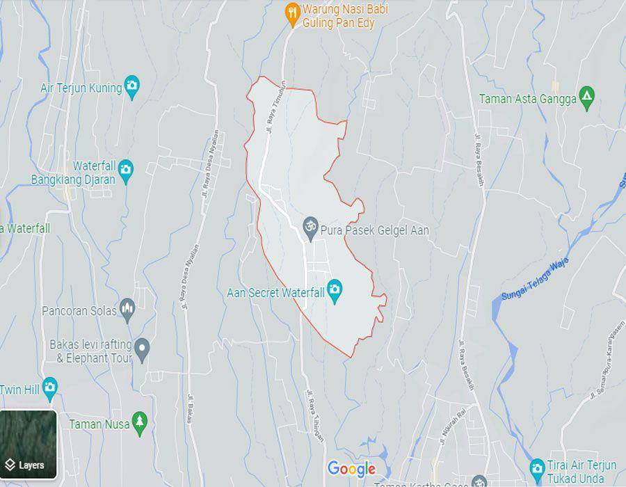 area wilayah Desa Aan (google map)