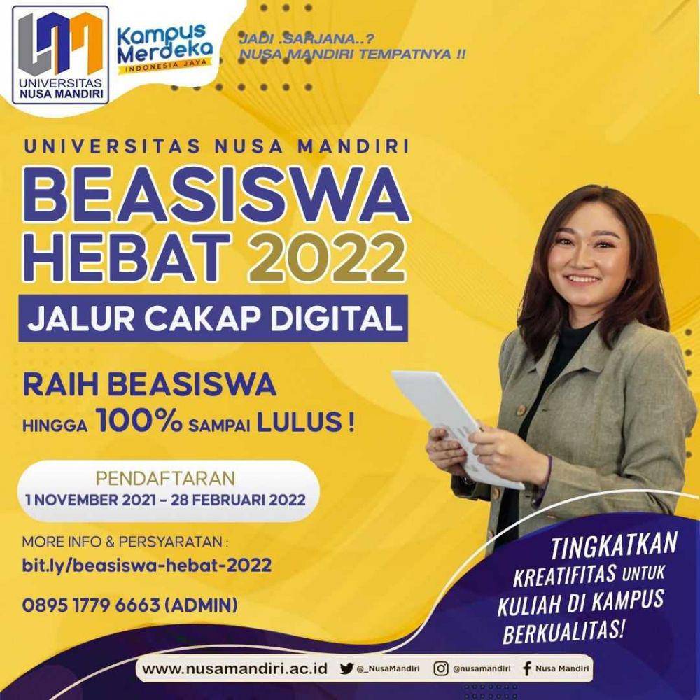 Beasiswa Hebat 2022 (instagram.com/nusamandiri