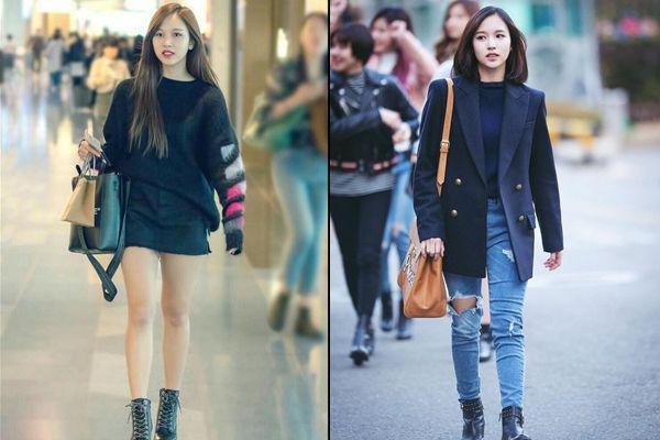 10 Inspirasi Outfit Serba Hitam ala Mina Twice, Trendi dan Effortless!