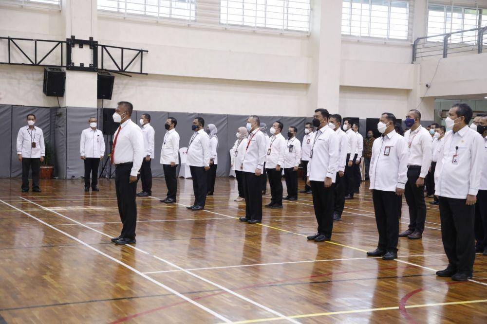 Komisi Pemberantasan Korupsi menggelar apel awal tahun pada Senin (3/1/2022). (dok. KPK)
