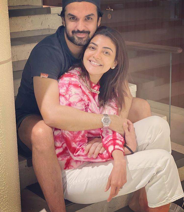 Kajal Aggarwal dan suami (instagram.com/kajalaggarwalofficial)