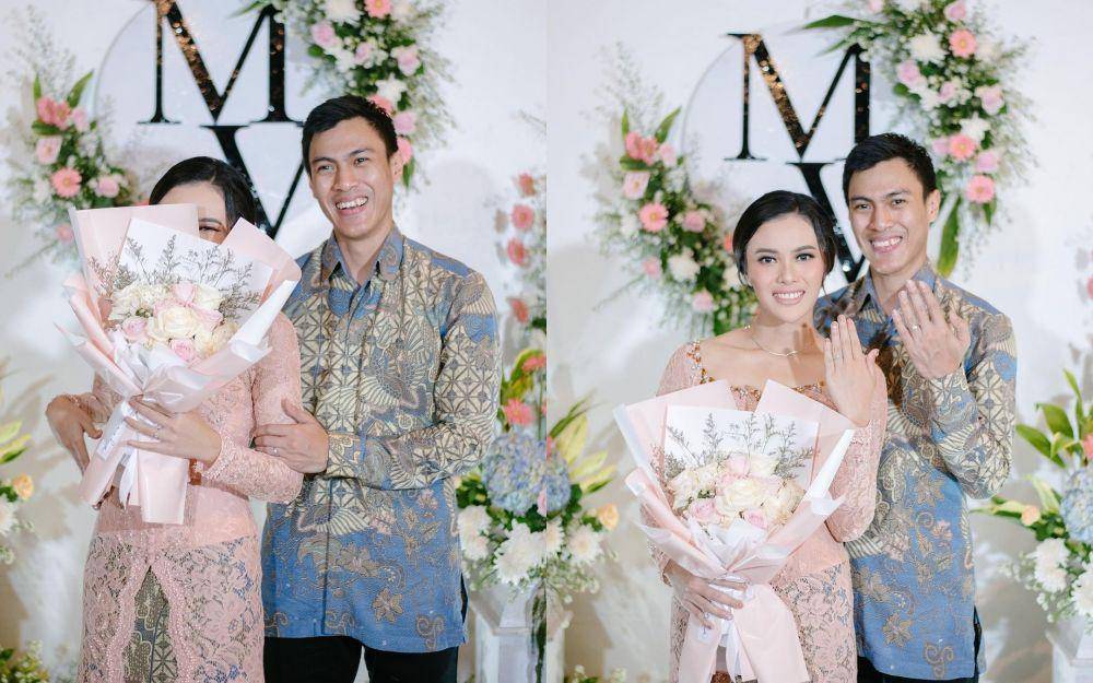 kolase momen pertunangan Shesar Hiren Rhustavito dan Mitha Hardiyanti (instagram.com/mth.hdy|instagram.com/shesar94)