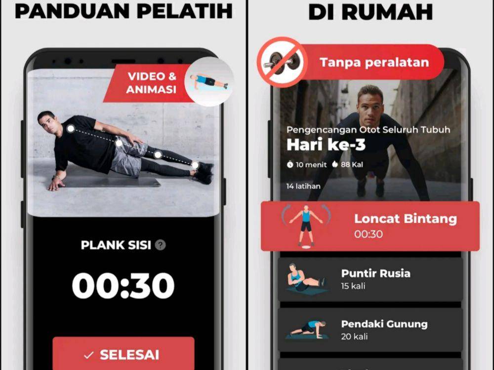 Potret aplikasi Latihan Seluruh Tubuh di Rumah (Dok. Leap Fitness Group/Latihan Seluruh Tubuh di Rumah)