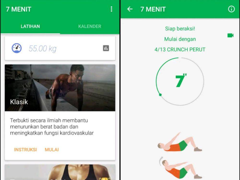Potret aplikasi 7 Menit Workout (Dok. Simple Design Ltd./ 7 Menit Workout)