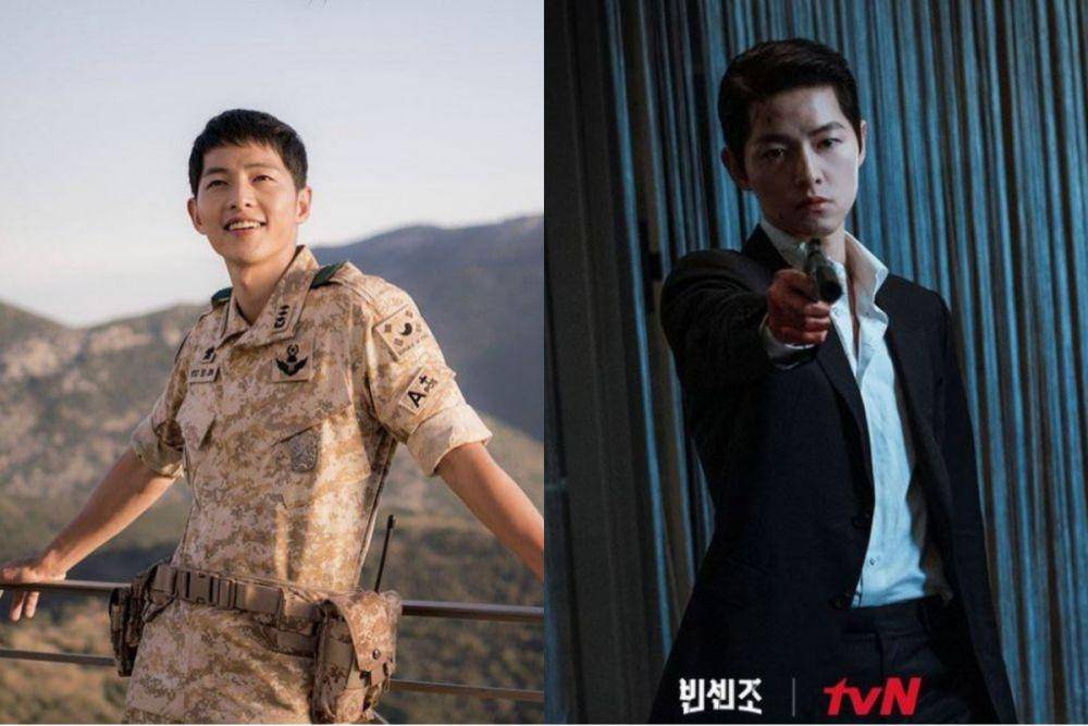 Song Joong Ki di DOTS dan Vincenzo (dok. KBS/Descendants of the Sun | instagram.com/tvn_drama)