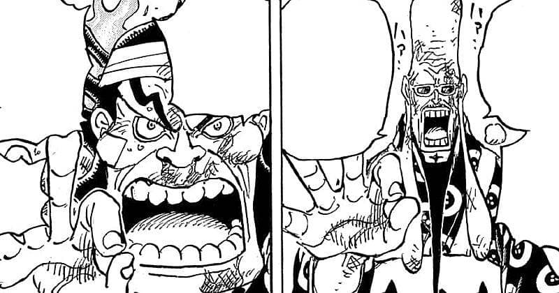 Duel Kanashibari no Jutsu antara Raizo dan Fukurokuju. (mangaplus.shueisha.co.jp/One Piece)