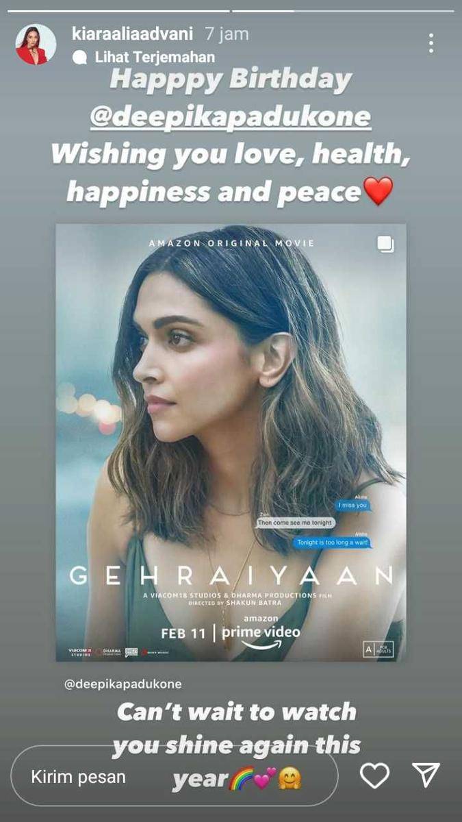 unggahan Kiara Advani (instagram.com/kiaraaliaadvani)