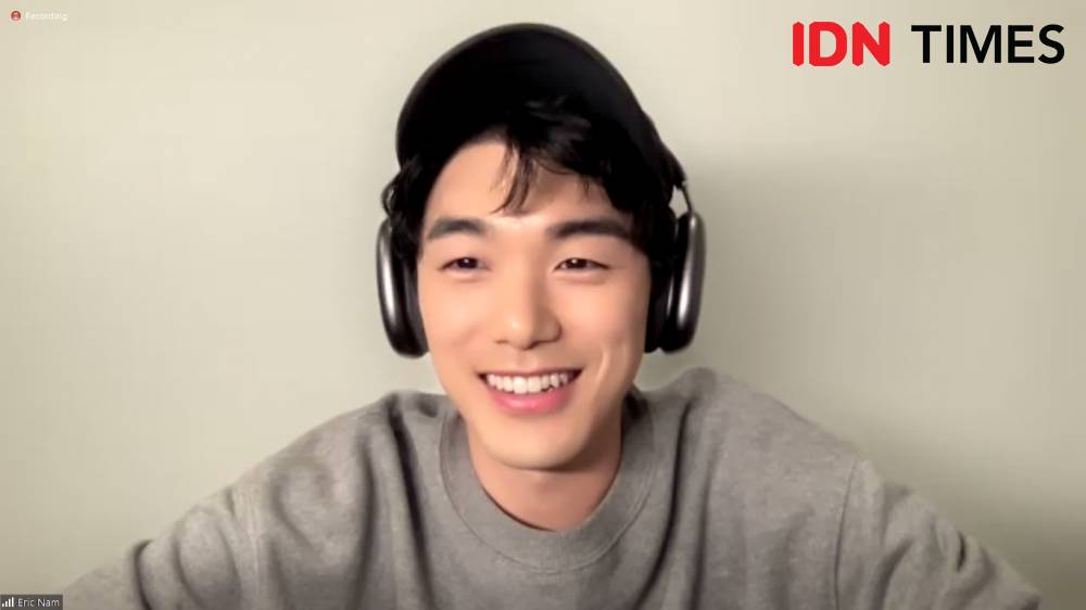 Tangkapan layar saat konferensi pers virtual Eric Nam (dok. IDN Times)