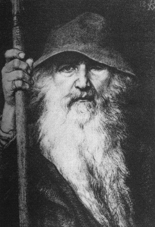 Dewa Odin menyamar sebagai pengembara, Georg von Rosen, 1886. (wikimedia.org)
