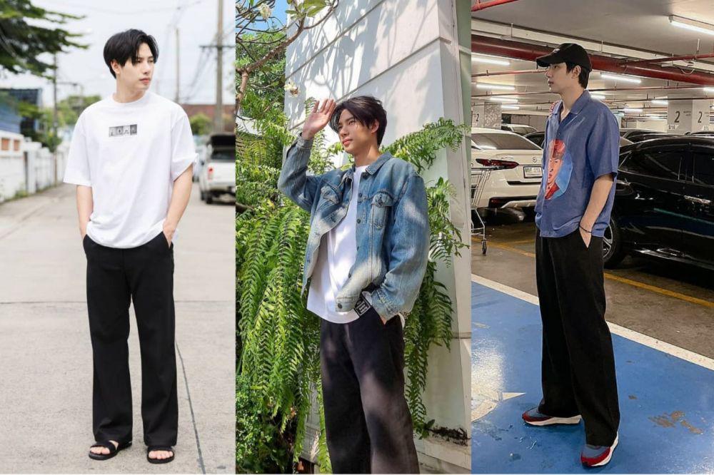 9 Mix and Match Celana Longgar ala Max Nattapol yang Fashionable!