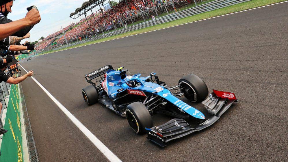Esteban Ocon saat balapan GP Hungaria (formula1.com)