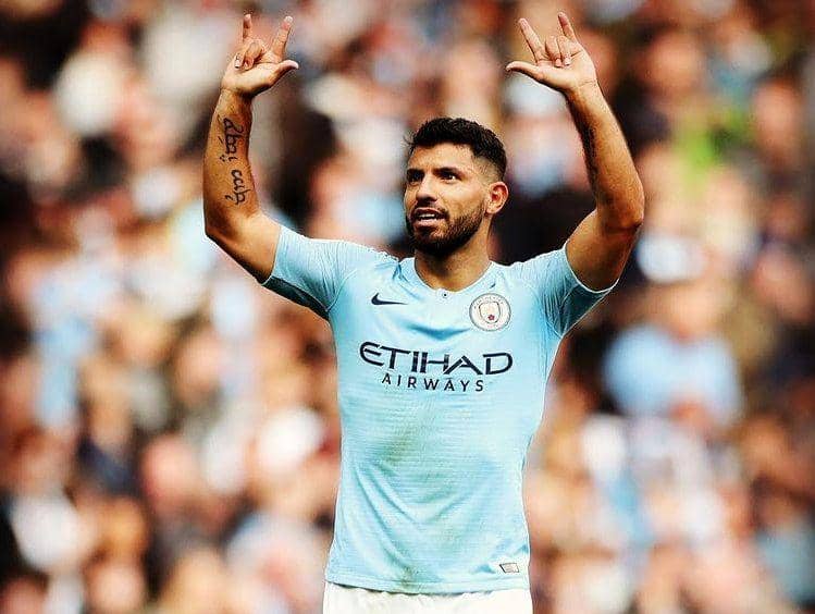 Sergio Aguero berseragam Manchester City. (instagram.com/kunaguero)