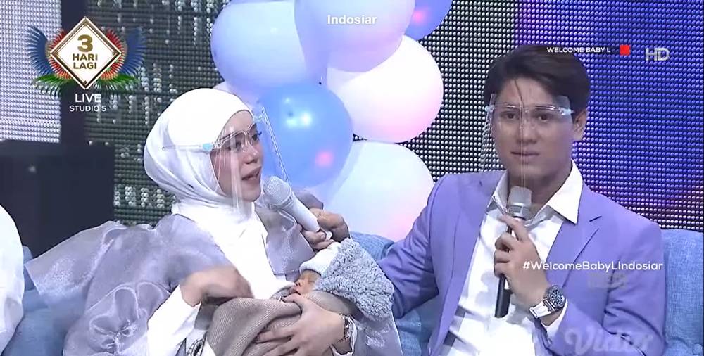 momen Lesti-Billar umumkan wajah Baby L (dok. Indosiar)