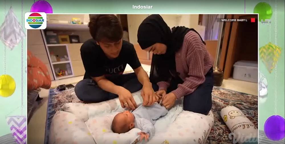 momen Lesti-Billar umumkan wajah Baby L (dok. Indosiar)