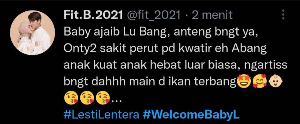 Respons warganet pertama melihat Baby L anak Leslar (twitter.com/fit_2021)