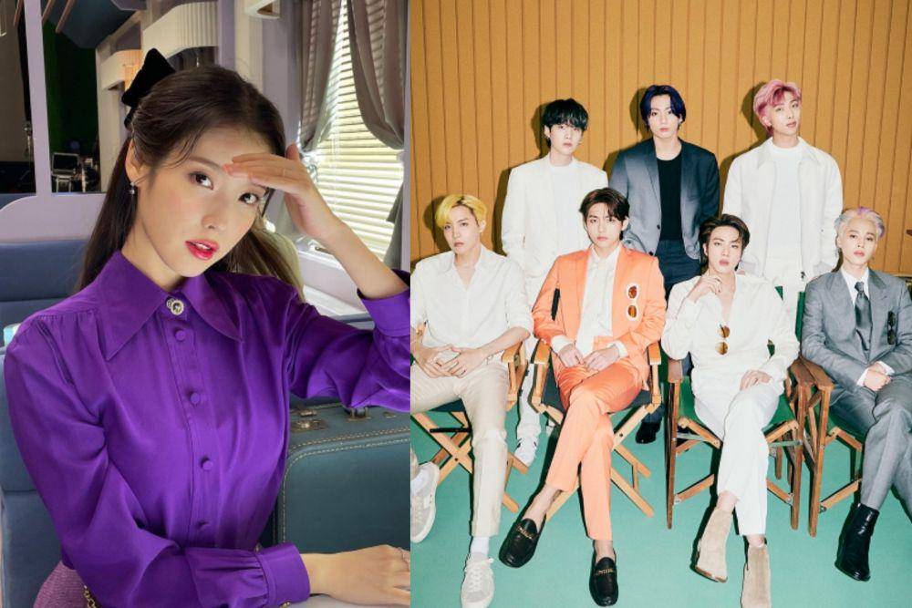 IU dan BTS (instagram.com/dlwlrma | bts.bighitofficial)