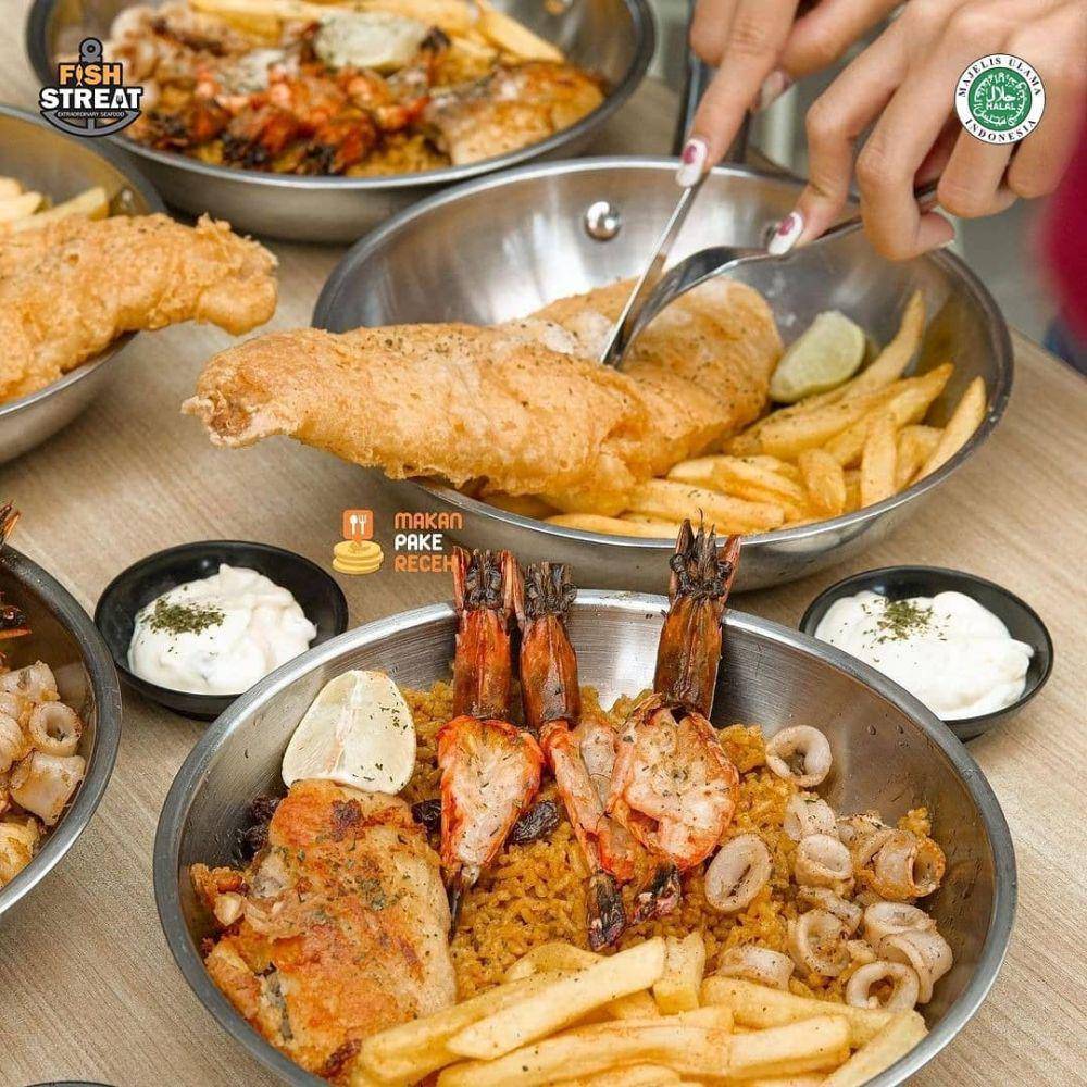 hidangan seafood di Fish Streat (instagram.com/fishstreat)