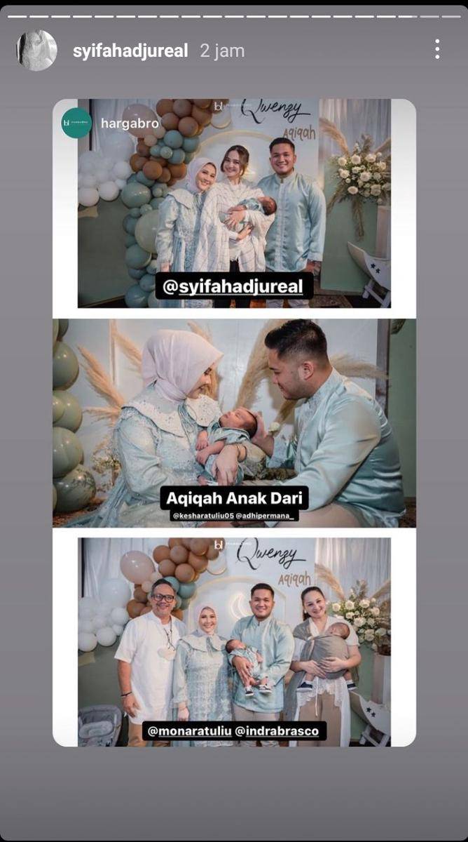 potret aqiqah baby Qwenzy (instagram.com/syifahadjureal)