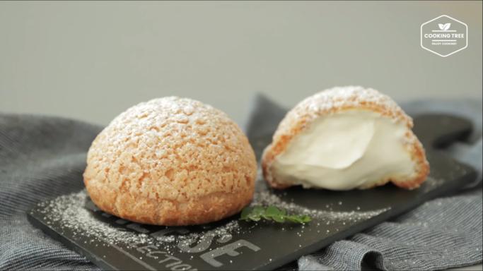 ilustrasi cream cheese choux (dok. youtube.com/Cooking tree 쿠킹트리)