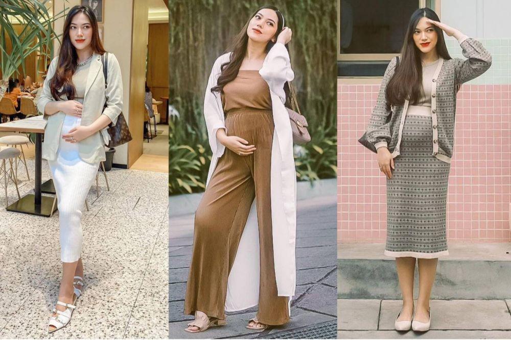 9 OOTD Bumil Stylish ala Nabila Gardena, Baby Bumpnya Gemes!