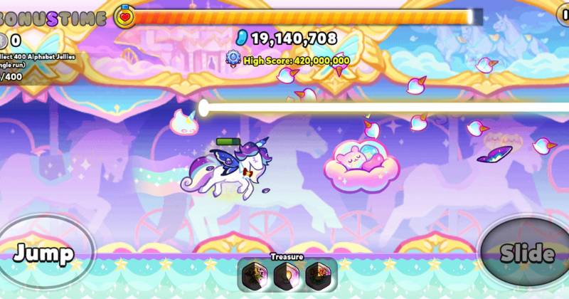 gameplay Cream Unicorn Cookie (dok. Devsisters/Cookie Run: OvenBreak)