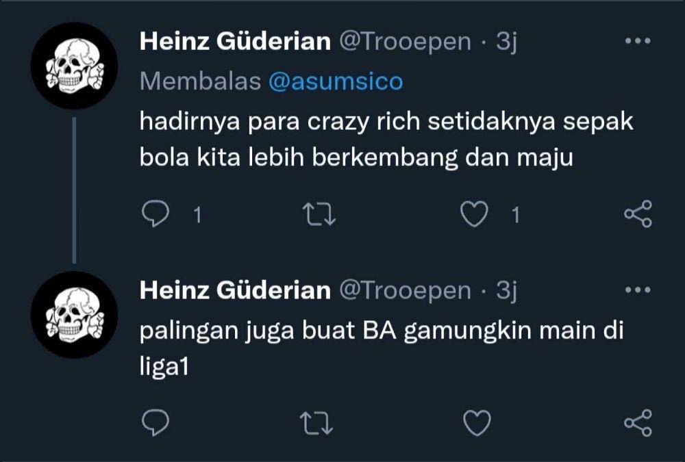 tanggapan terkait rumor Ozil (twitter.com/Trooepen)