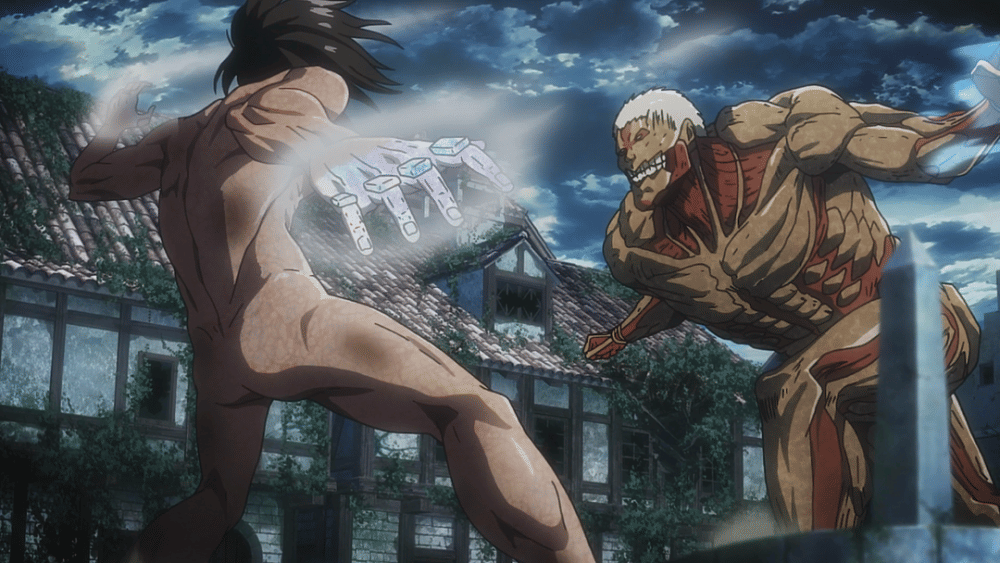 Attack Titan vs. Armored Titan (dok. WIT STUDIO/Attack on Titan)