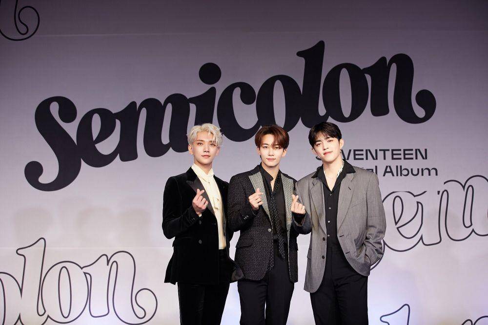 Anggota 95L Unit SEVENTEEN dalam pemotretan album Semicolon (twitter.com/buzzfeeddaebak)