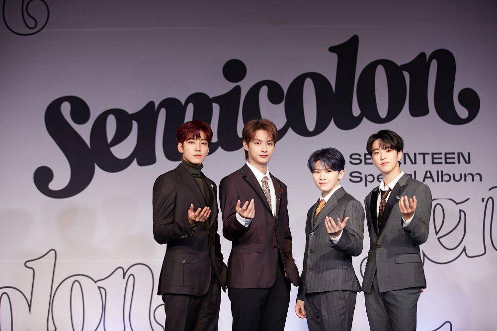 Anggota 96L Unit SEVENTEEN dalam pemotretan album Semicolon (twitter.com/buzzfeeddaebak)