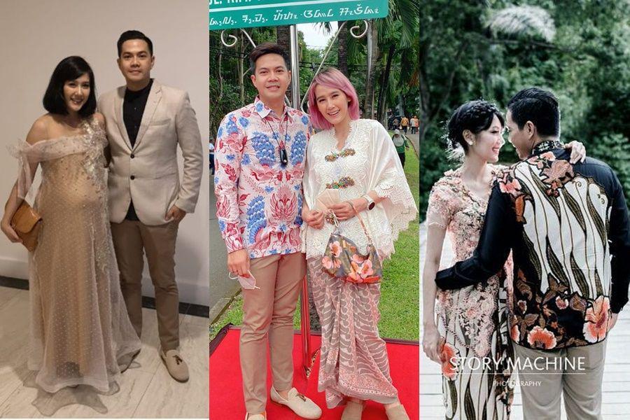 9 Gaya Kondangan Couple ala Ardina Rasti dan Arie Andika, Serasi!