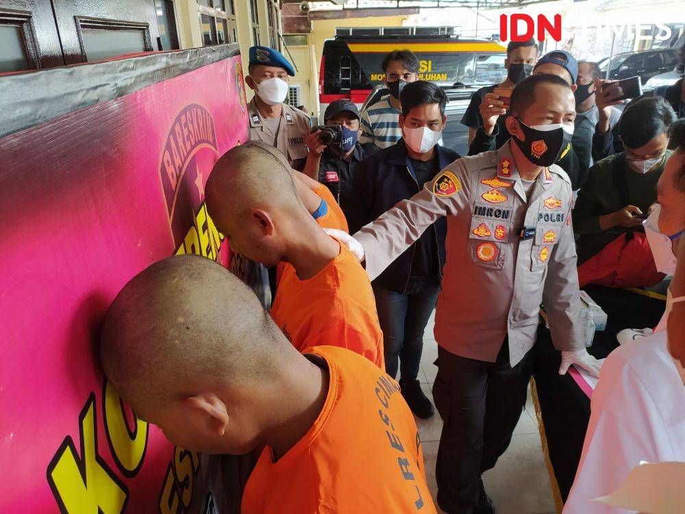 Polisi amankan pelaku pembunuhan anggota XTC. (IDN Times/Bagus F)
