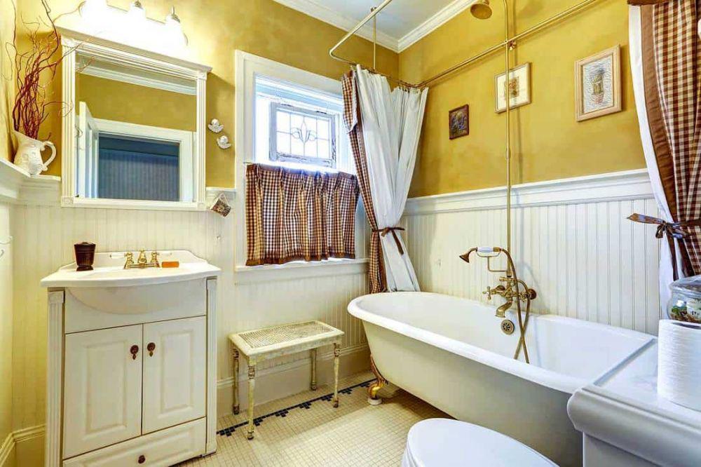 5 Ide Desain Kamar Mandi Bernuansa Kuning, Ceria dan Cerah!
