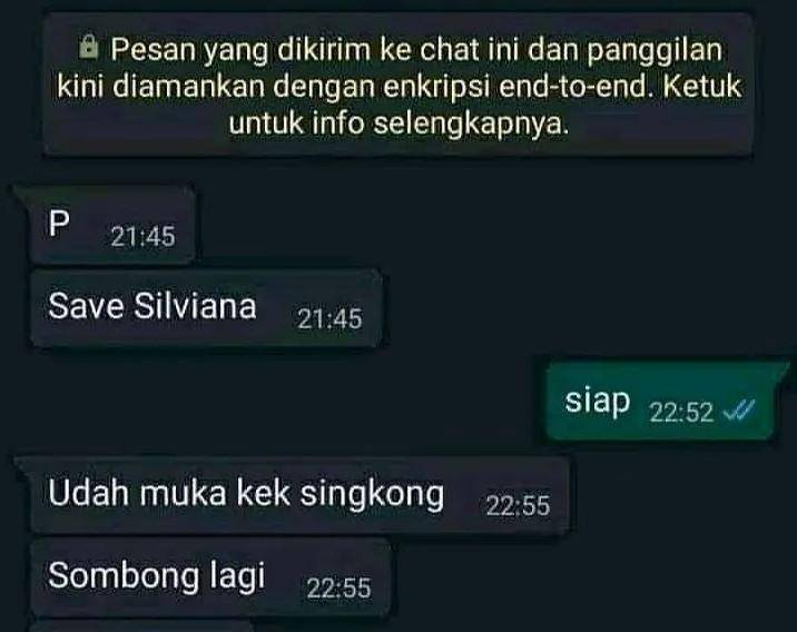 chat kasih tahu nomor WA (instagram.com/receh.id)