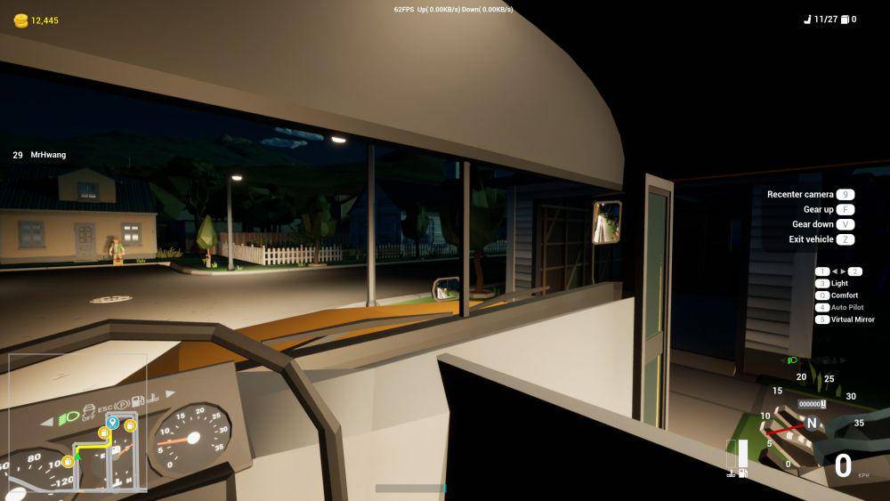 Pemain mengemudikan bus dalam Motor Town: Behind The Wheel. (dok. P3 Games/Motor Town: Behind The Wheel)