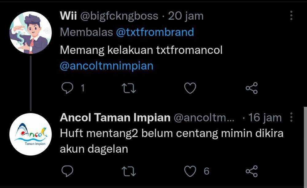 komentar admin Ancol Taman Impian (twitter.com/ancoltamnimpian)