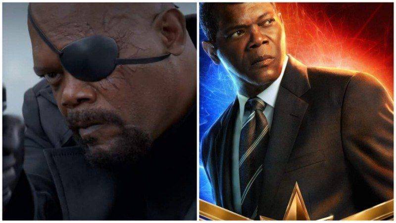 Nick Fury tua dan Nick Fury era 90-an. (Dok. Marvel Studios/Captain America: The Winter Soldier dan Captain Marvel)