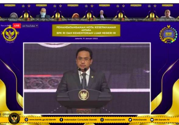 Kementerian Luar Negeri menandatangani nota kesepahaman dengan Badan Pemeriksa Keuangan (Dok. Kemlu)