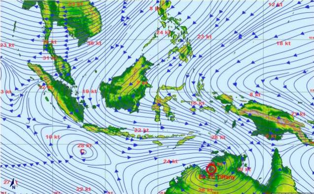 Siklon Tiffany Hampiri Indonesia, 3 Provinsi Terancam Angin Kencang