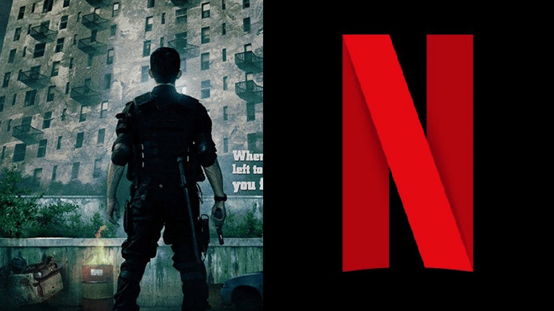 Poster The Raid dan logo Netflix. (Dok. PT. Merantau Films/The Raid dan Dok. Netflix)