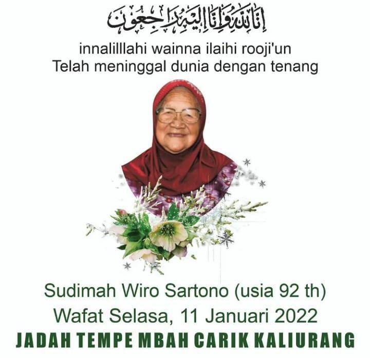 Mbah Carik, Pemilik Warung Jadah Tempe Kaliurang Meninggal