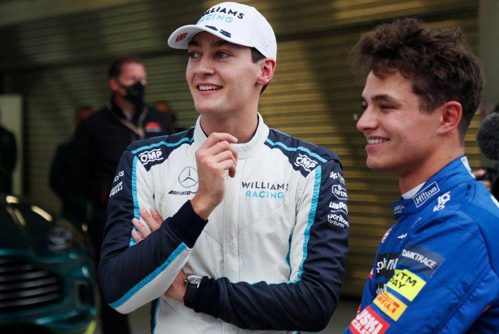 George Russell dan Lando Norris (twitter.com/DailyStar_Sport)
