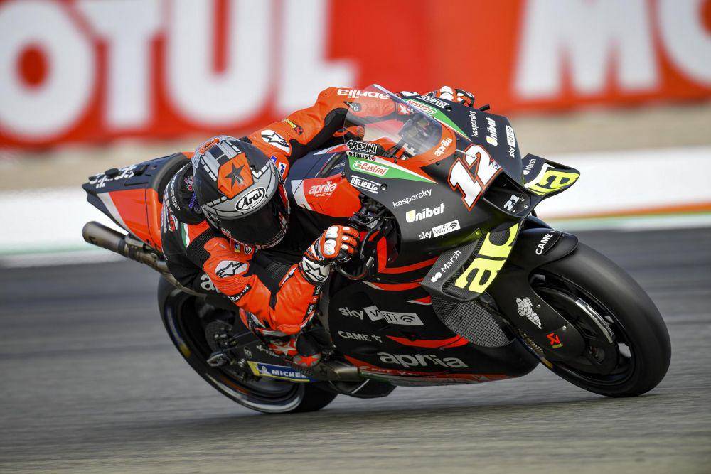 Maverick Vinales memacu motor pada balapan GP Valencia 2021. (motogp.com)