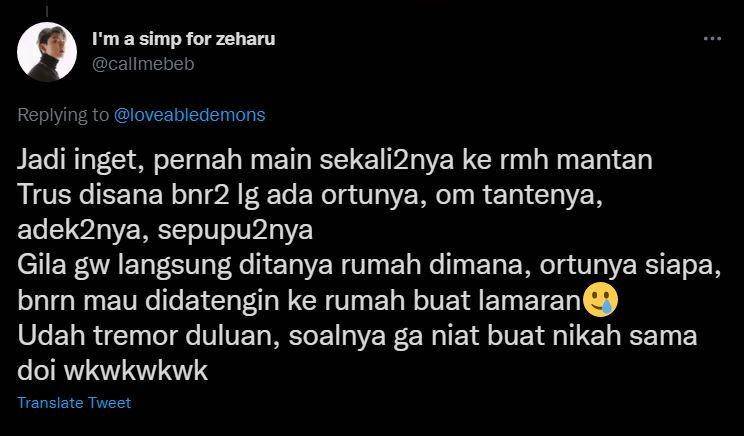 curhat kocak pulang dari rumah pacar (twitter.com/callmebebeb)