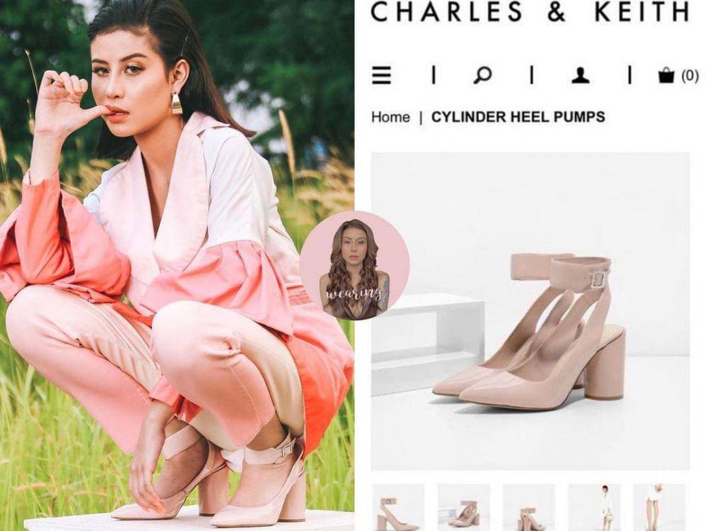 Awkarin memakai heels dari merk Charles and Keith (instagram.com/awkarin.wearing)
